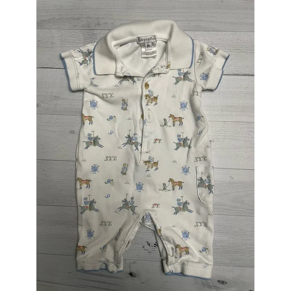 Baby Cotton polo club‎ baby romper Pima cotton newborn